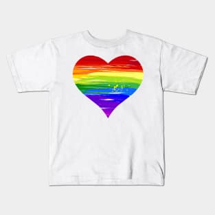 Rainbow Heart Kids T-Shirt